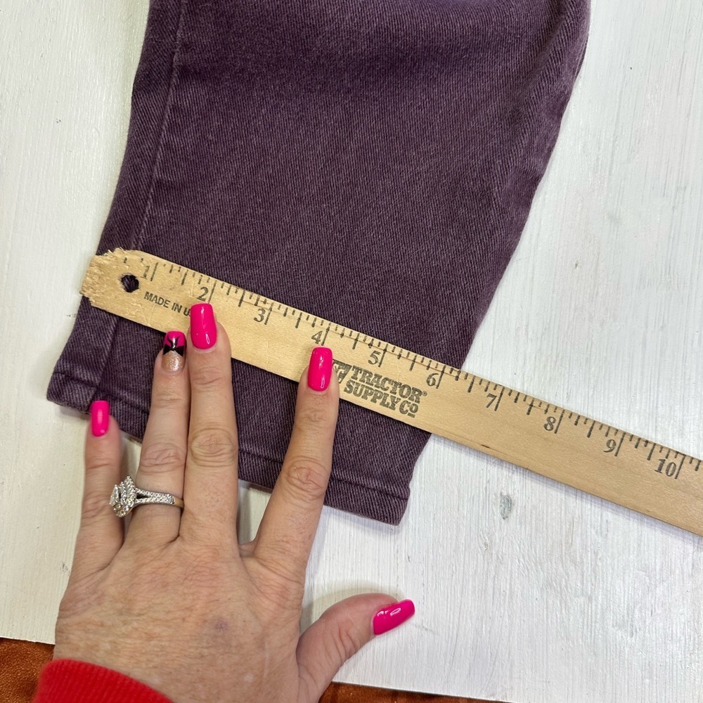 Vintage Bonjour Purple Jeans Women’s Size 14 High Rise Cotton Stretch USA - Picture 7 of 9
